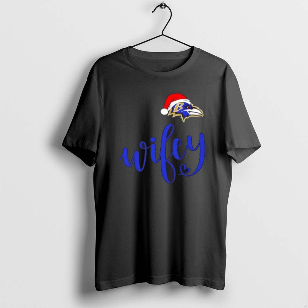 Official Wifey Baltimore Ravens Santa Hat Merry Christmas