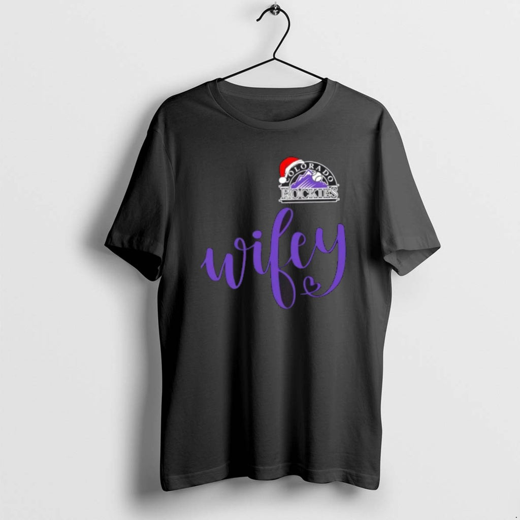 Official Wifey Colorado Rockies Santa Hat Merry Christmas