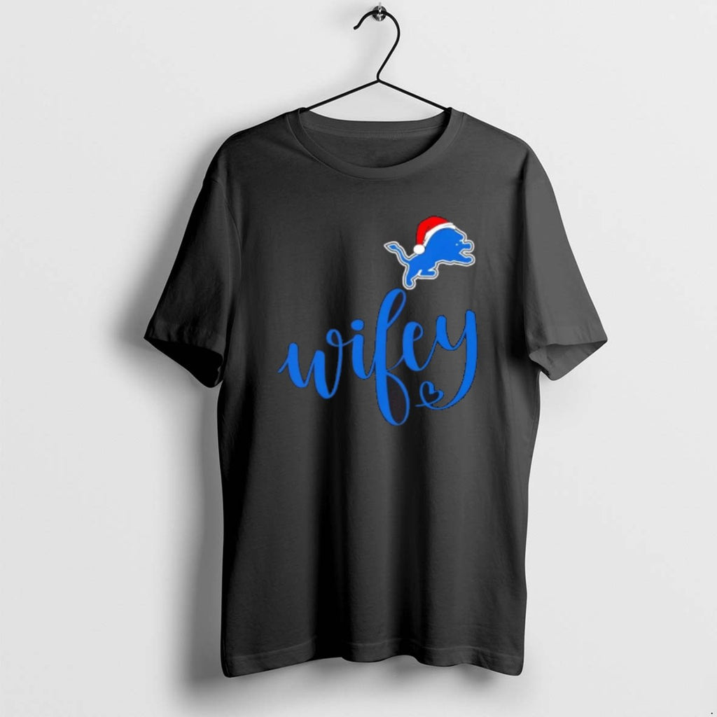 Official Wifey Detroit Lions Santa Hat Merry Christmas