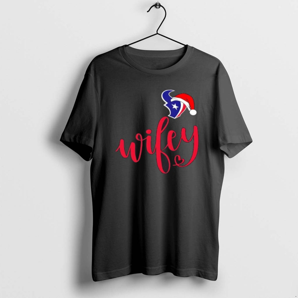 Official Wifey Houston Texans Santa Hat Merry Christmas