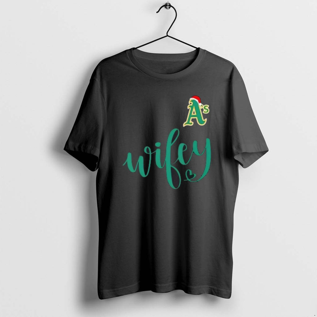 Official Wifey Oakland Athletics Santa Hat Merry Christmas