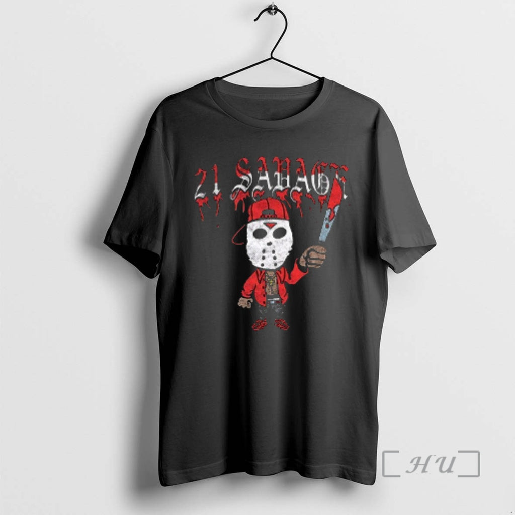 Officials 21 Savage Slaughter King 12 01 15 Art Double Sided Graphic Premium T Shirts