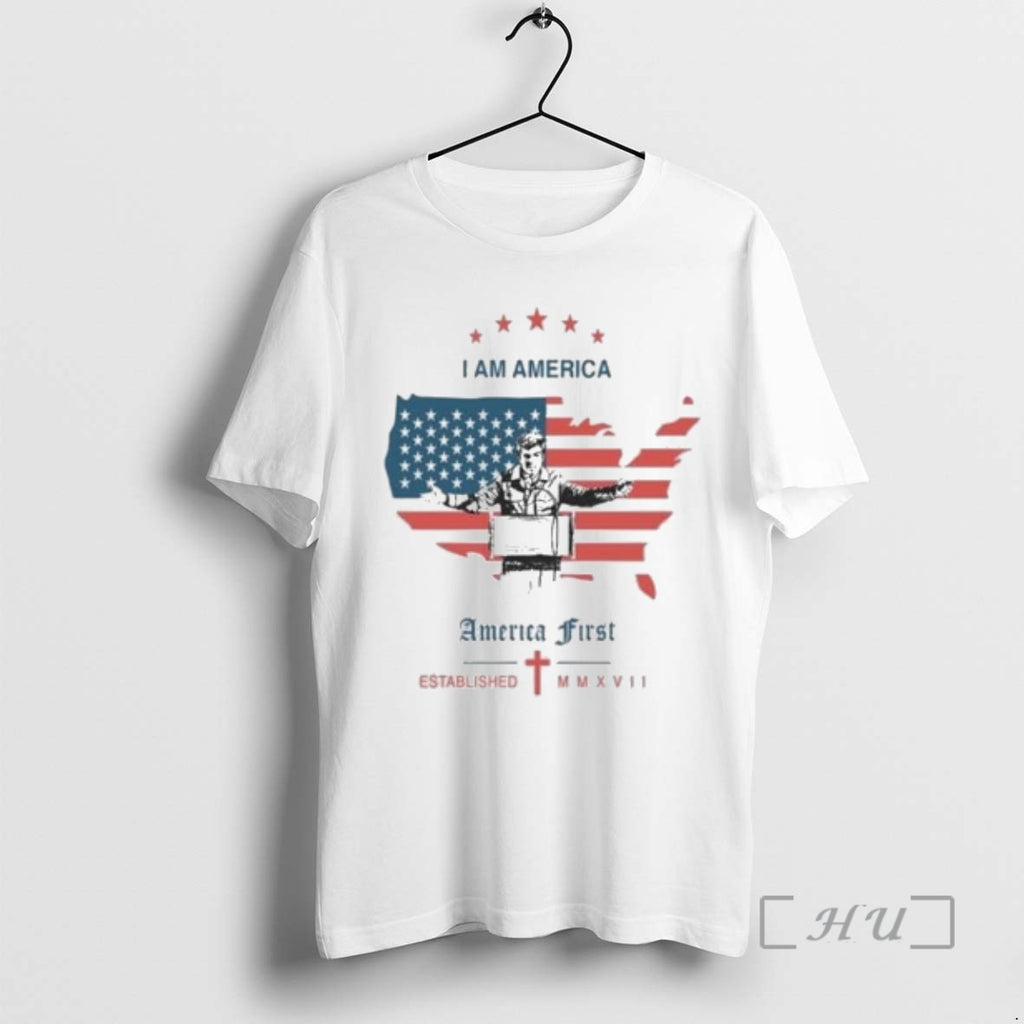 Officials America First I Am America Circle White