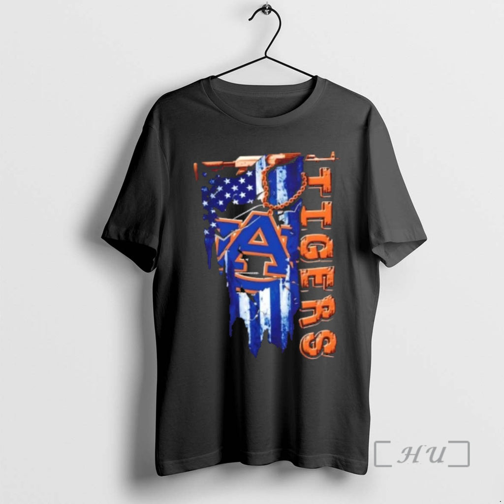 Officials Auburn Tigers Football Battle Shattered Usa Flag Rip Design
