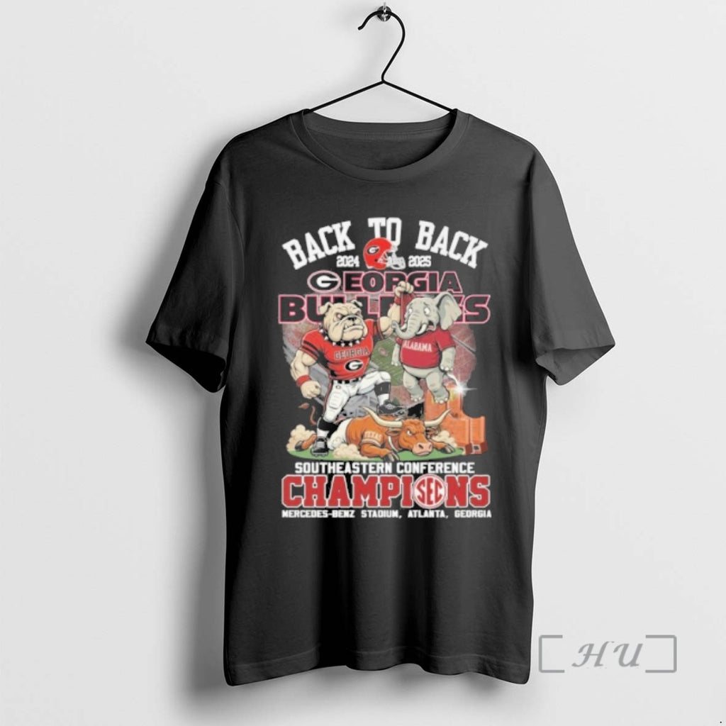Officials Back To Back 2025 Georgia Bulldogs Mascot Southeastern Conference Champions Mercedes Benz Stadium Atlanta