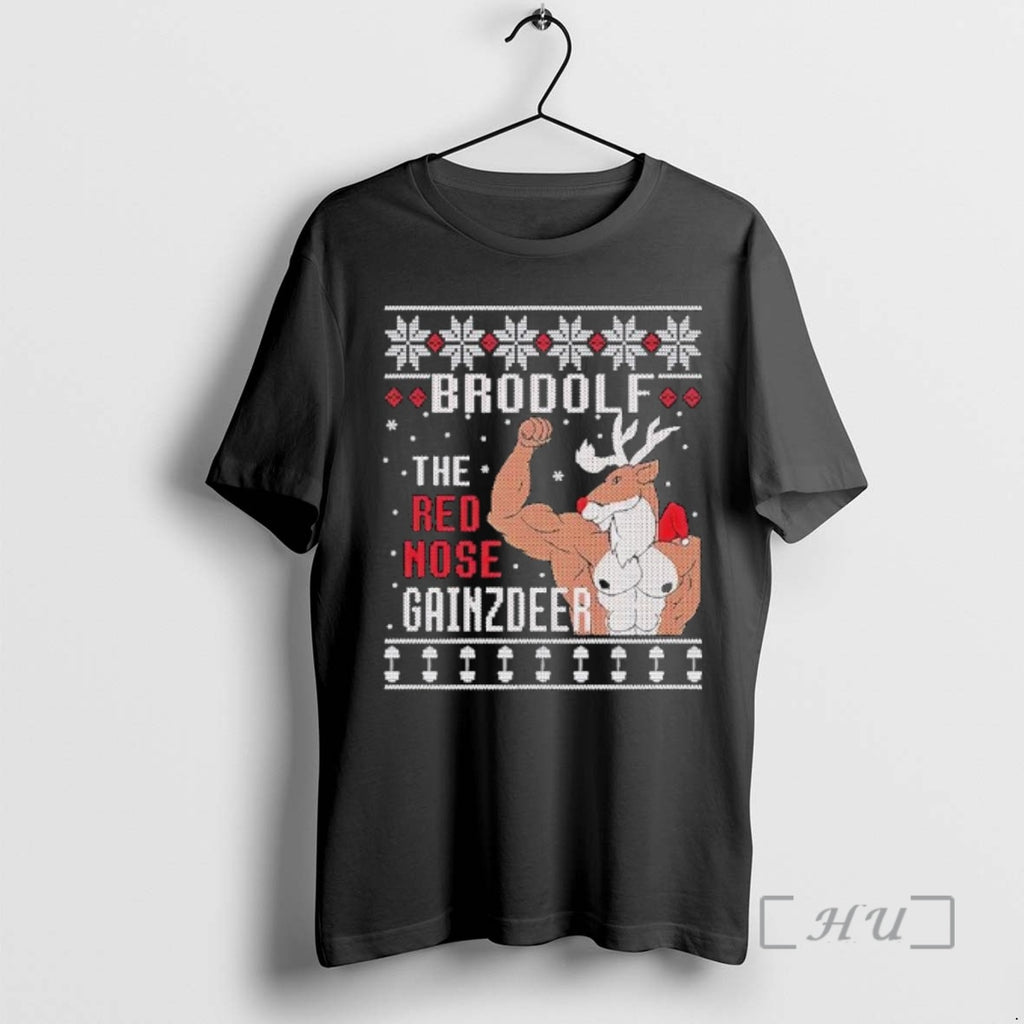 Officials Brodolf The Red Nose Gainzdeer Deadlift Christmas