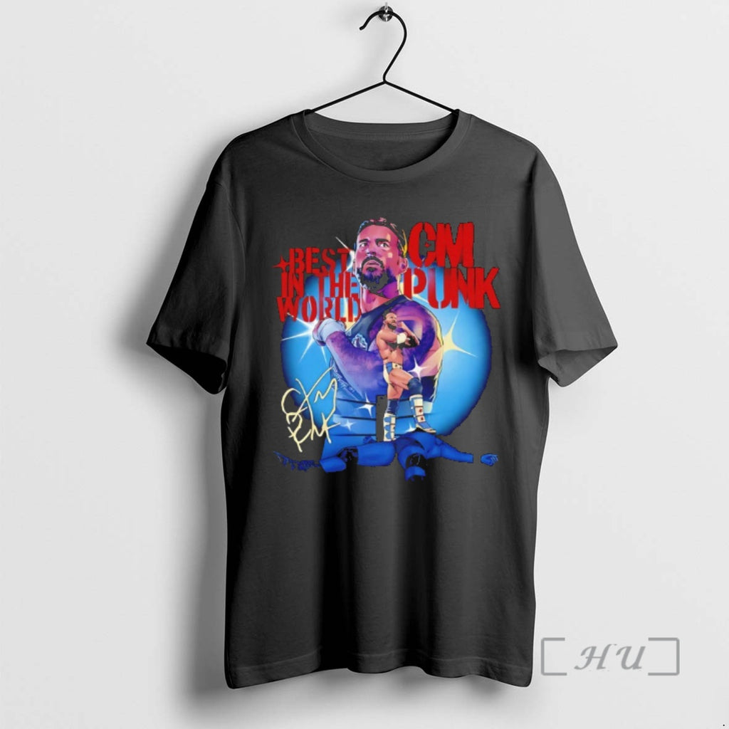 Officials Cm Punk Best In The World Stencil Signature