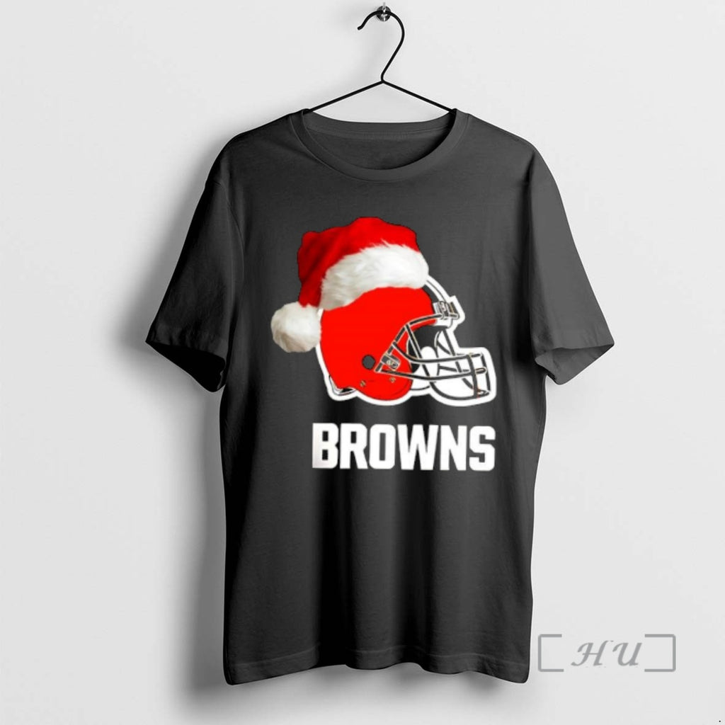 Officials Cleveland Browns 2025 Santa Hat Logo Football Christmas