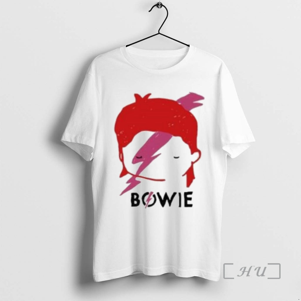 Officials David Bowie Aladdin Sane Lightning Bolt Sketch Circle White