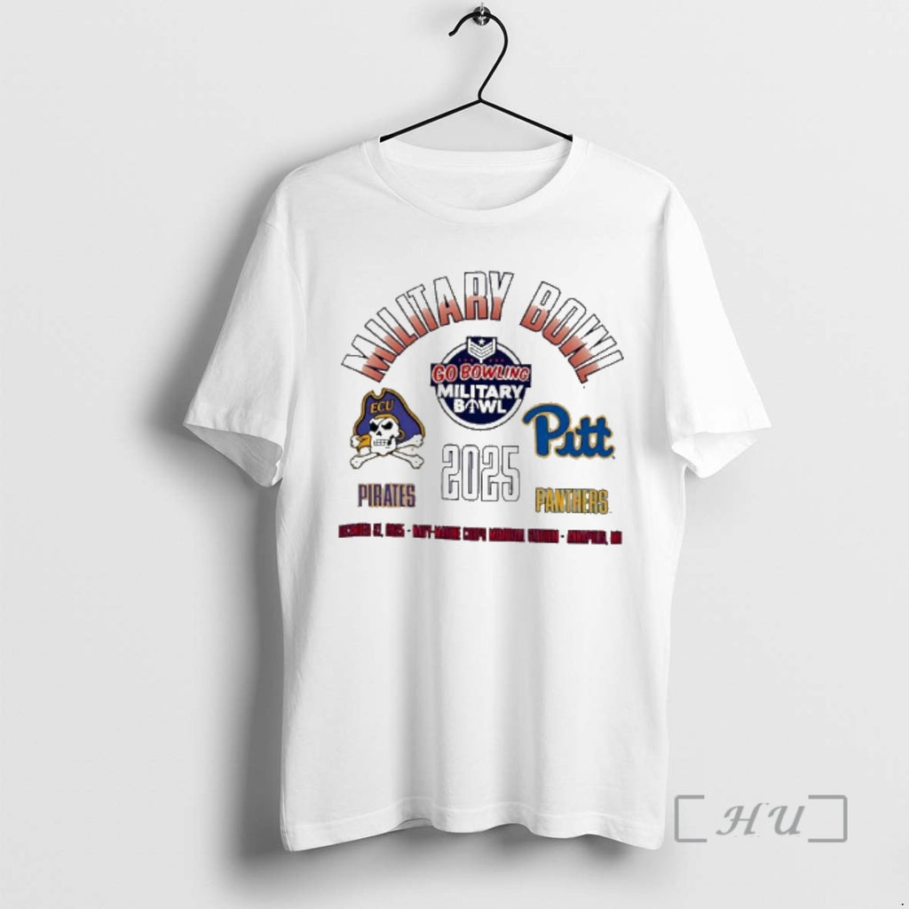 Officials East Carolina Pirates Vs Pittsburgh Panthers 2025 Military Bowl Dueling Go Bowling Premium