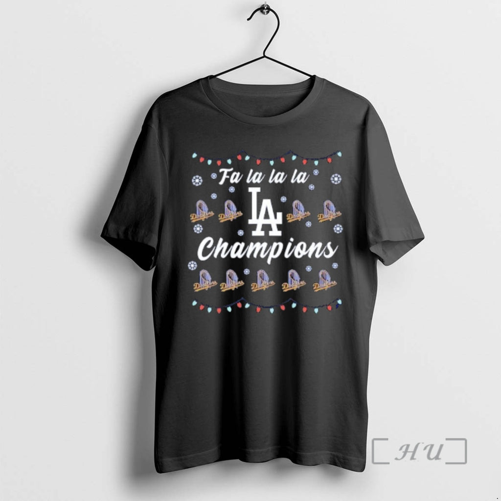 Officials Fa La La La Los Angeles Dodgers 2025 World Series Champions Christmas Premium