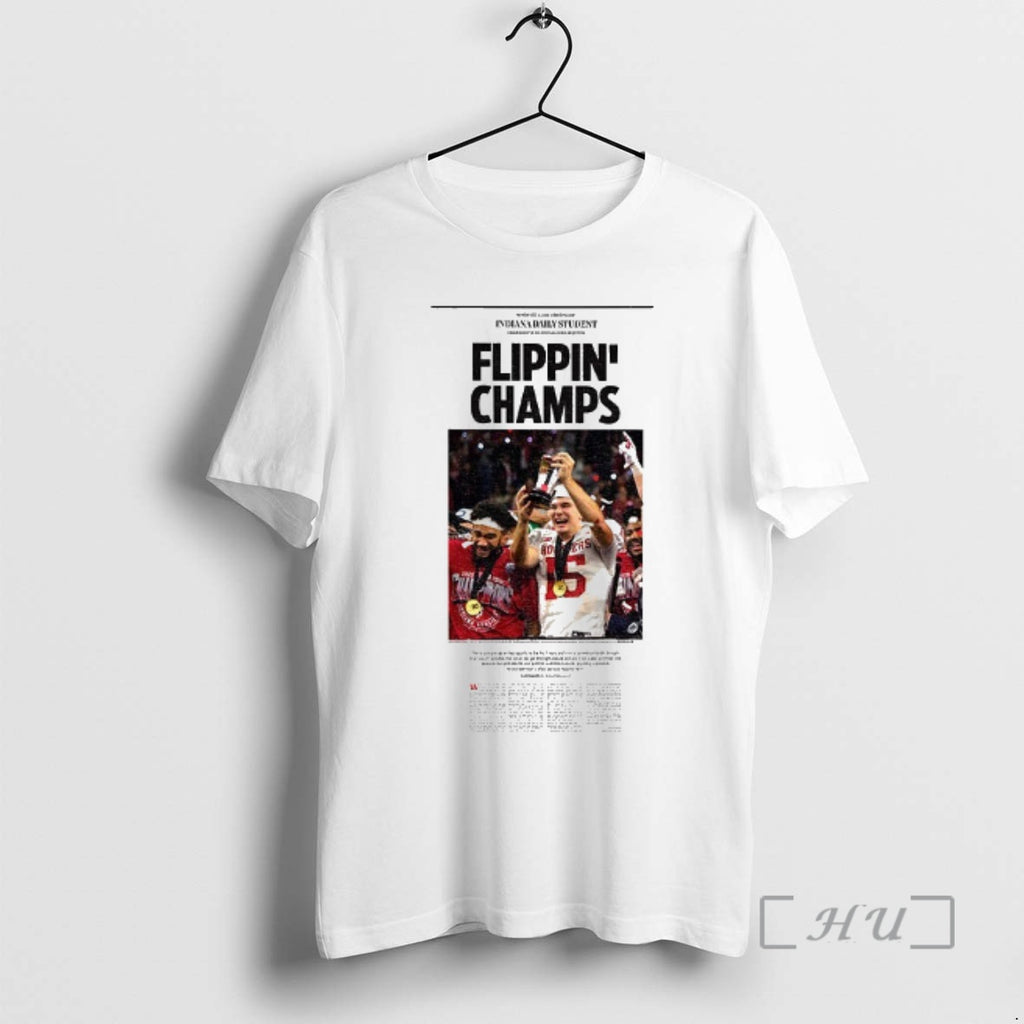 Officials Flippin Champs 2025 Indiana Football 13 0 Perfection Big 10 Champions Premium T Shirts