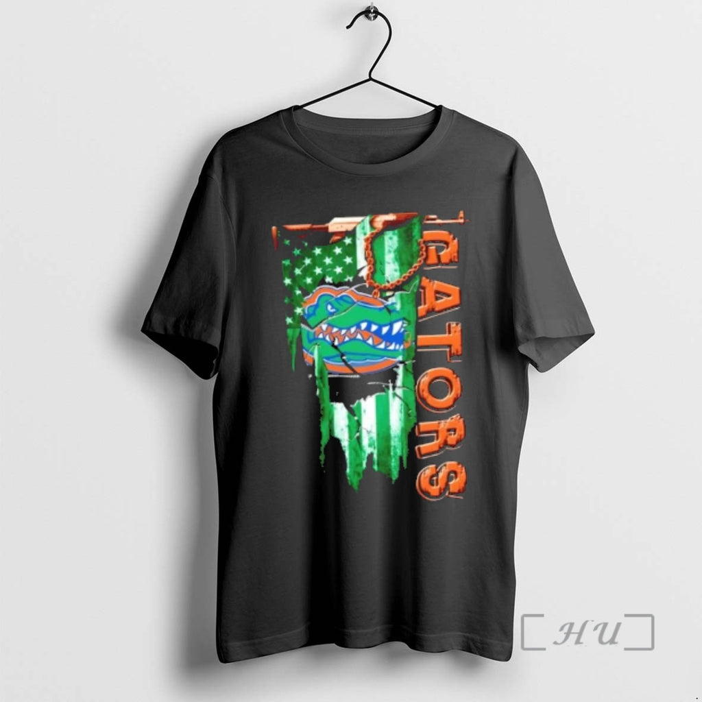 Officials Florida Gators Football Battle Shattered Usa Flag Rip Design