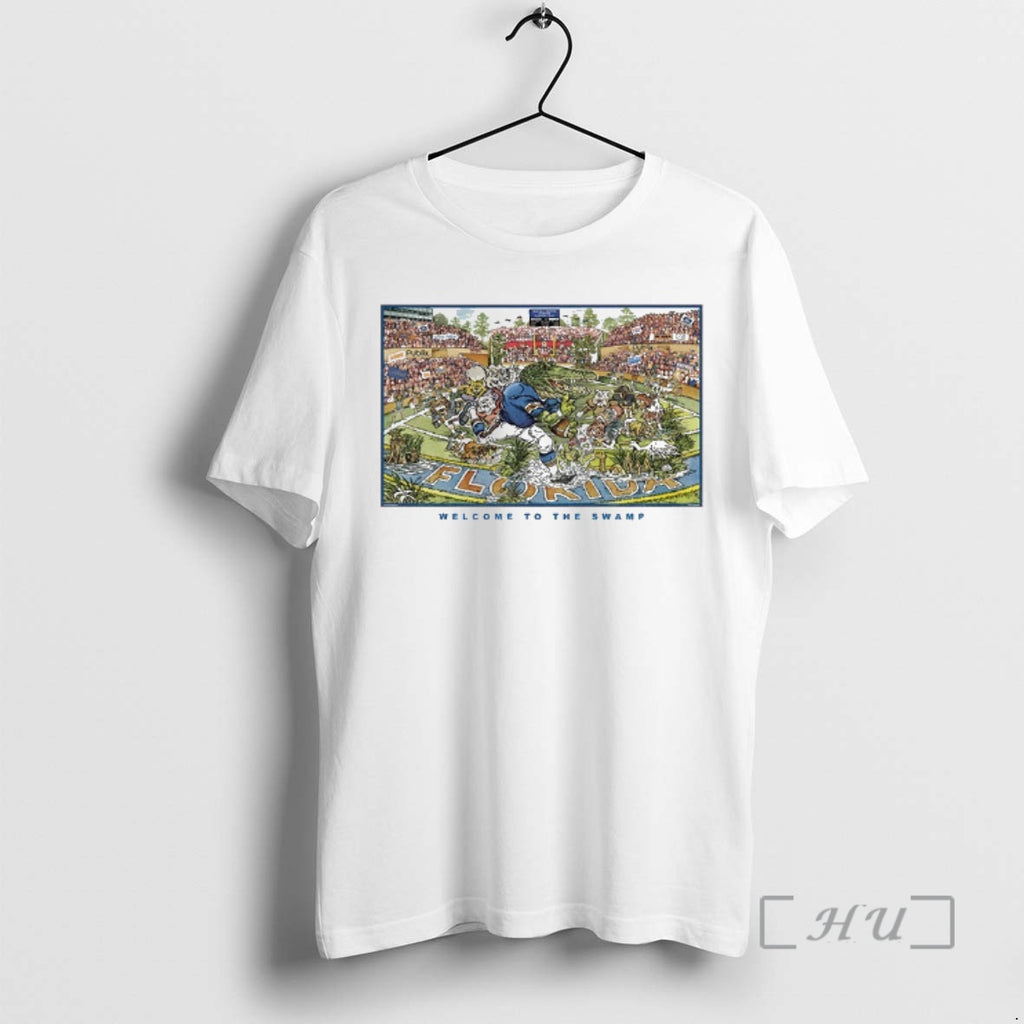 Officials Florida Gators Football Ben Hill Griffin Stadium Welcome To The Swamp Premium T Shirts
