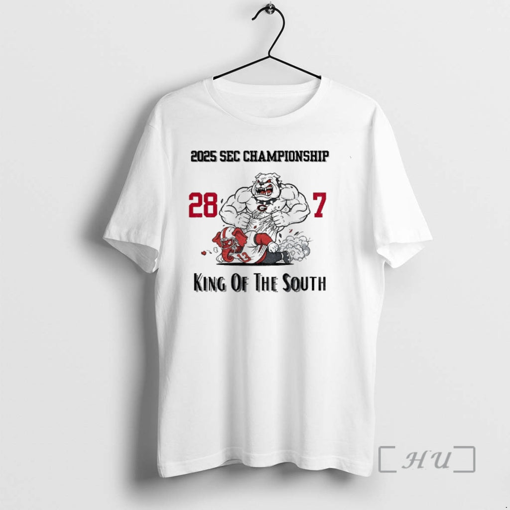 Officials Georgia Bulldogs 2025 Sec Championship King Of The South 28 7 Premium T Shirts