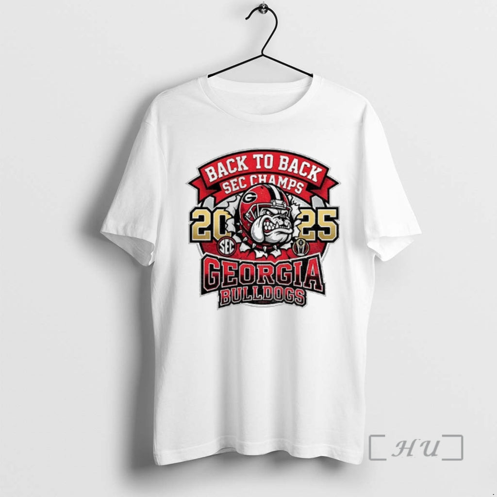 Officials Georgia Bulldogs Back To Back Sec Champs 2025 Logo