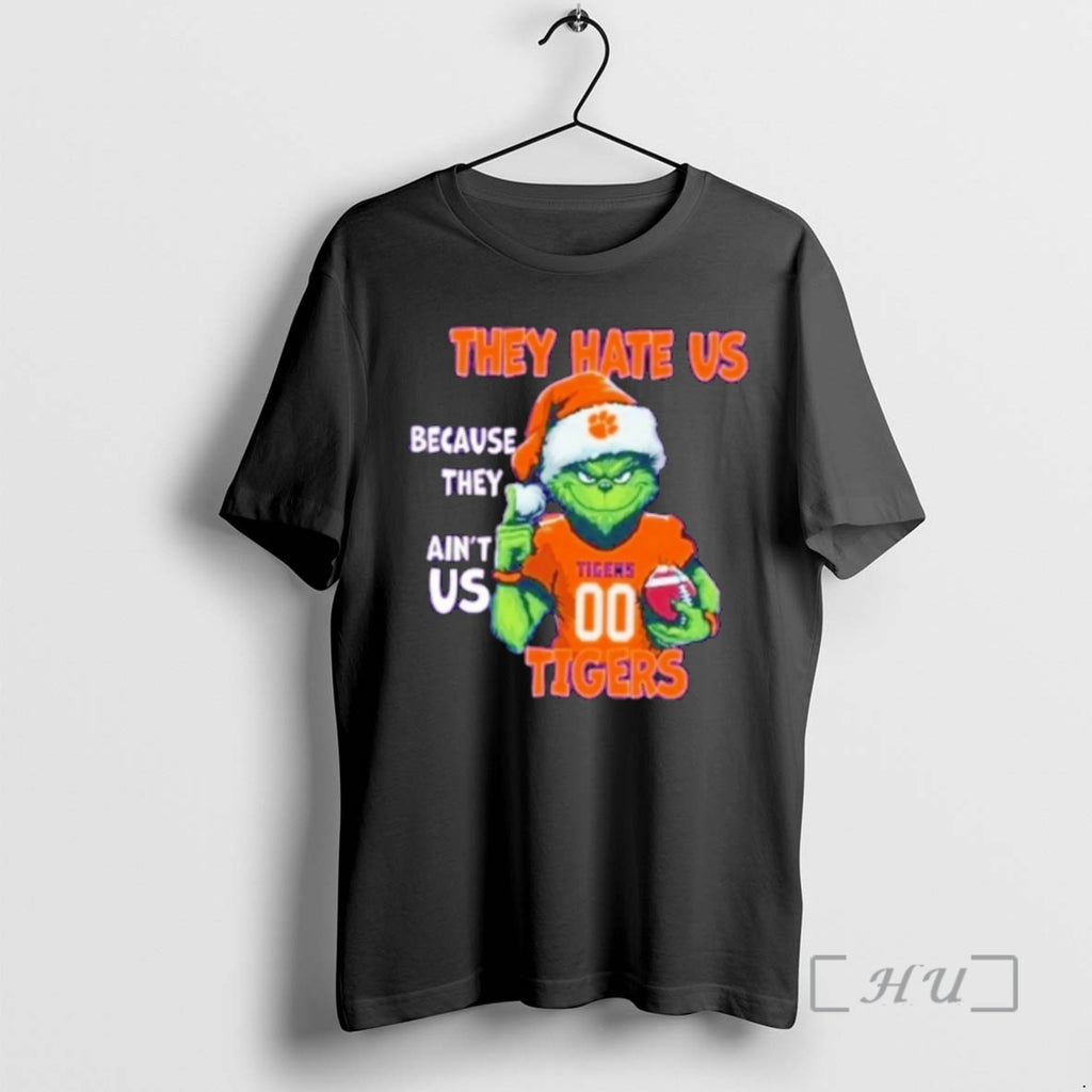 Officials Grinch Santa They Hate Us Because They Aint Us Clemson Tigers Premium T Shirts
