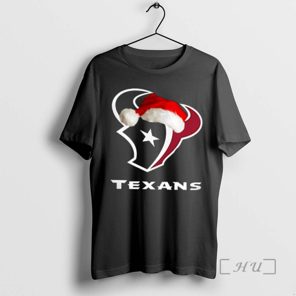 Officials Houston Texans 2025 Santa Hat Logo Football Christmas