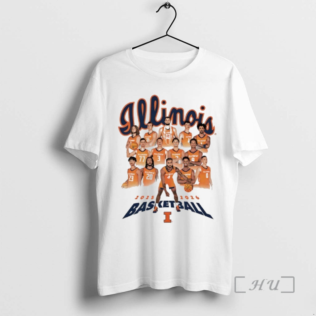 Officials Illinois Mens Basketball 2025 2026 Player Collage Vintage