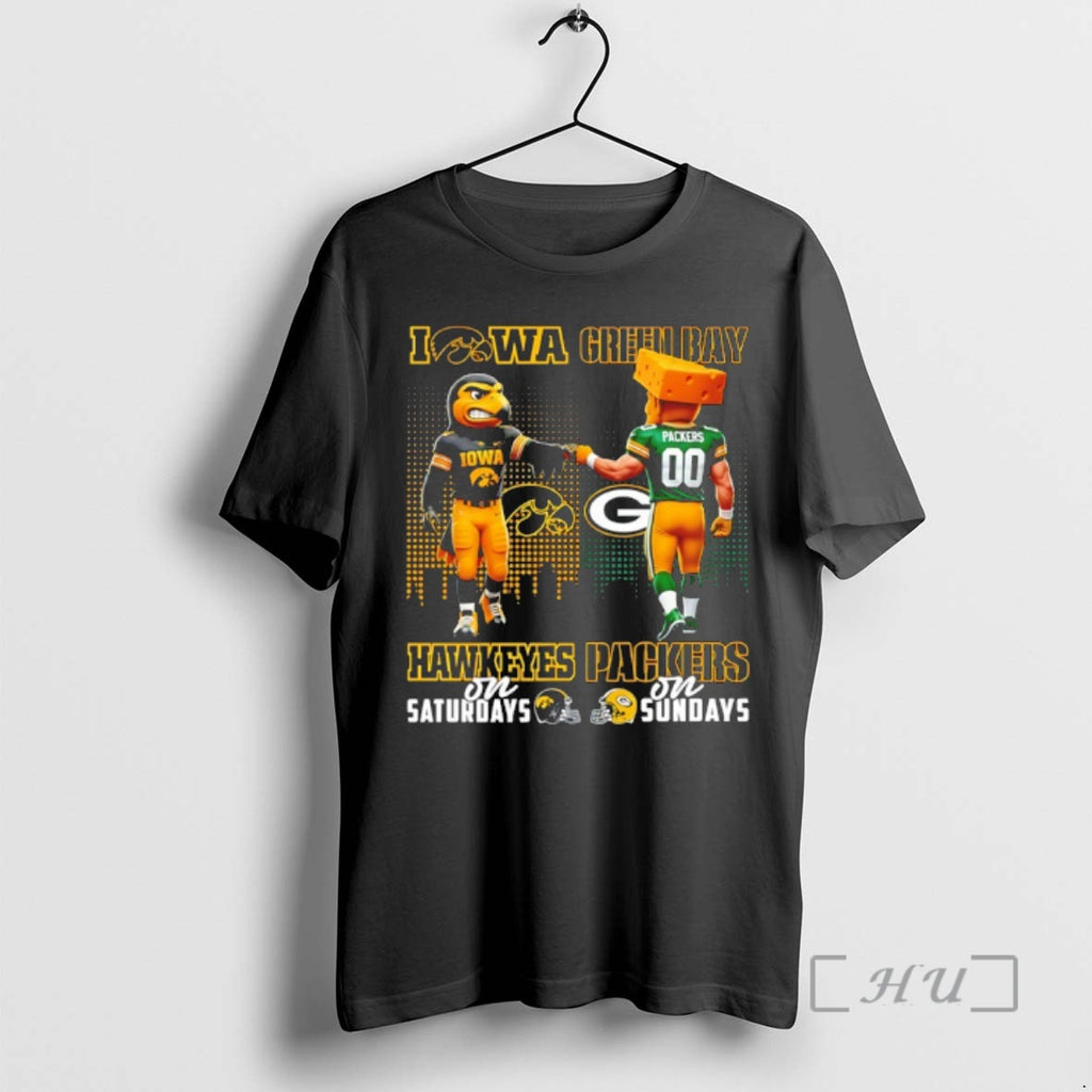 Officials Iowa Hawkeyes On Saturdays Vs Green Bay Packers On Sundays Mascot Skyline Premium