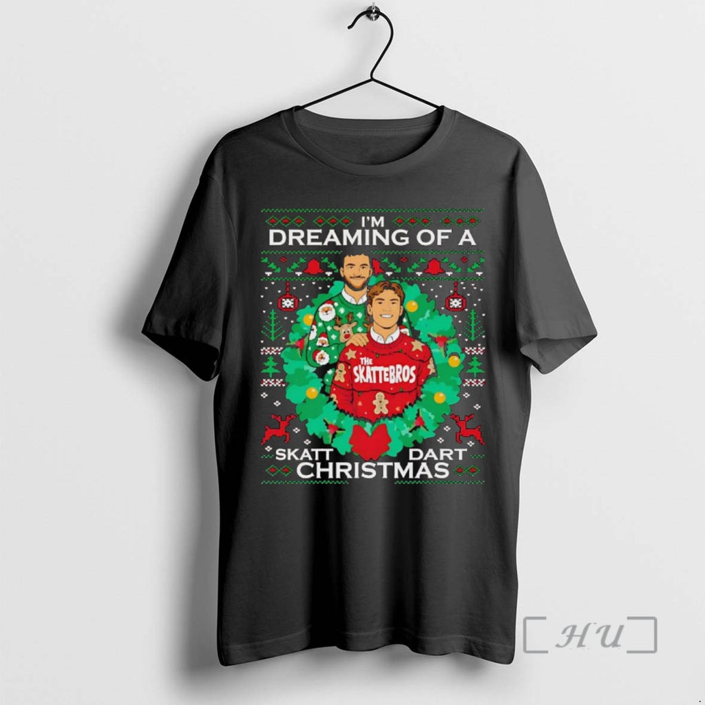 Officials Jaxson Dart And Cam Skattebo Im Dreaming Of Skatt Dart Christmas Premium T Shirts