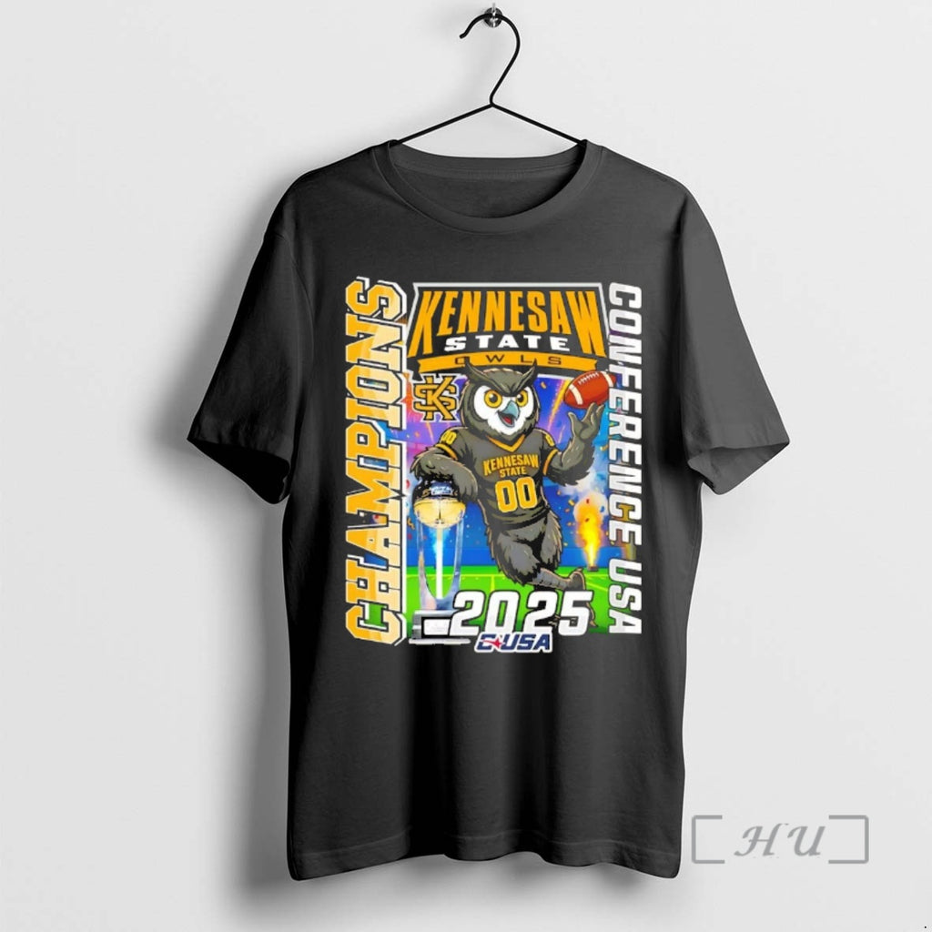 Officials Kennesaw State Owls 2025 Conference Usa Champions Chriast