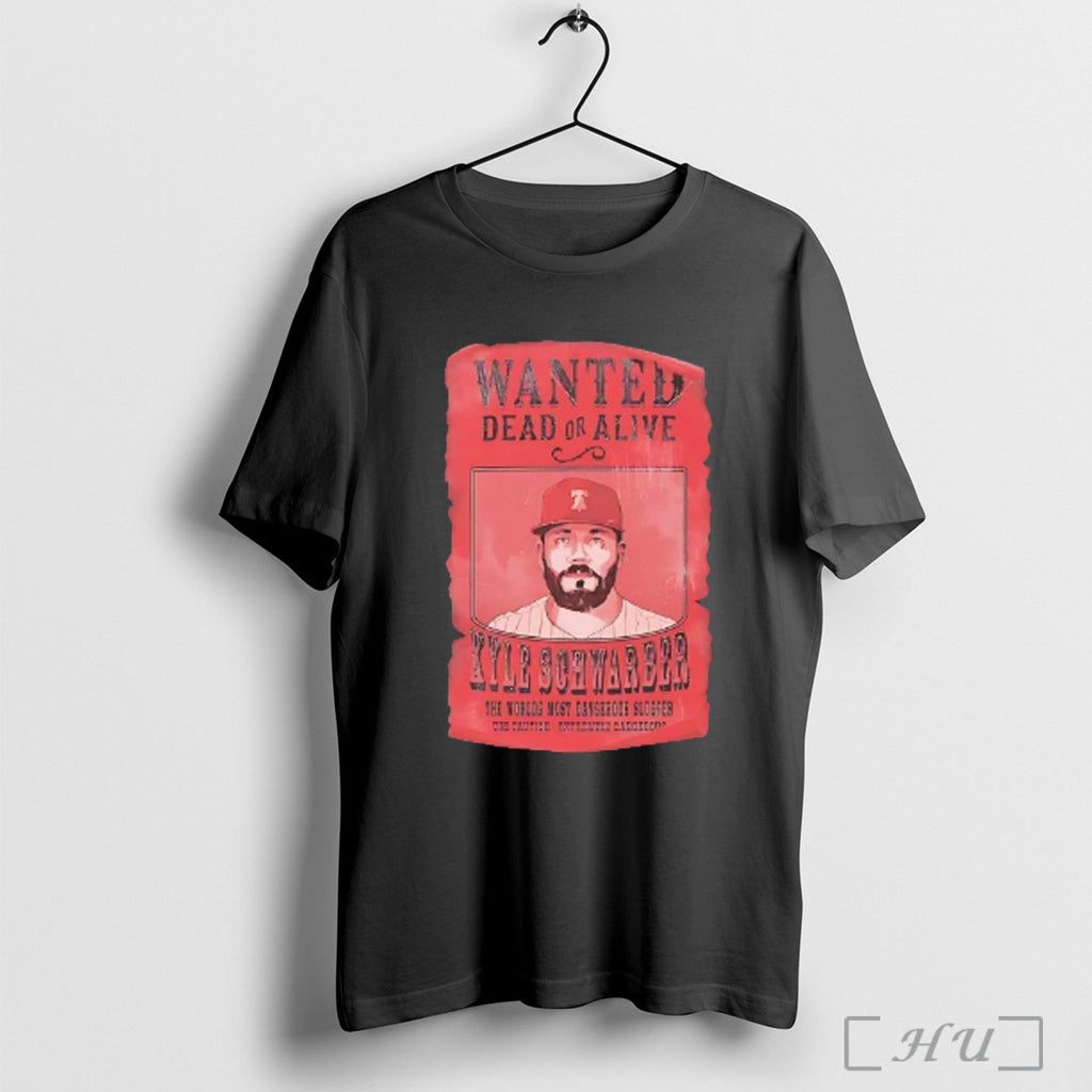 Officials Kyle Schwarber Wanted Dead Or Alive The Worlds Most Dangerous Slugger T Shirt