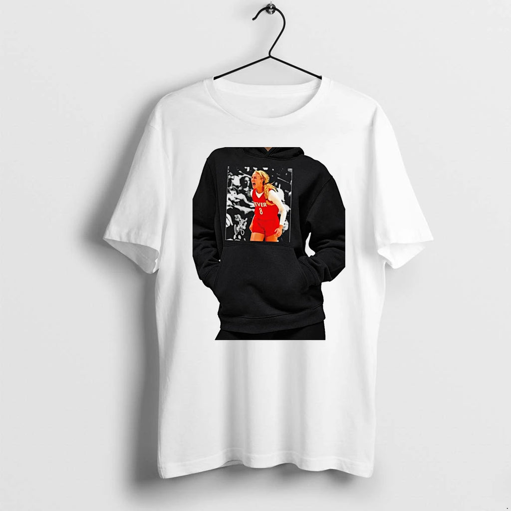 Officials Lexie Hull Indiana Fever Basketball Signature Premium T Shirt