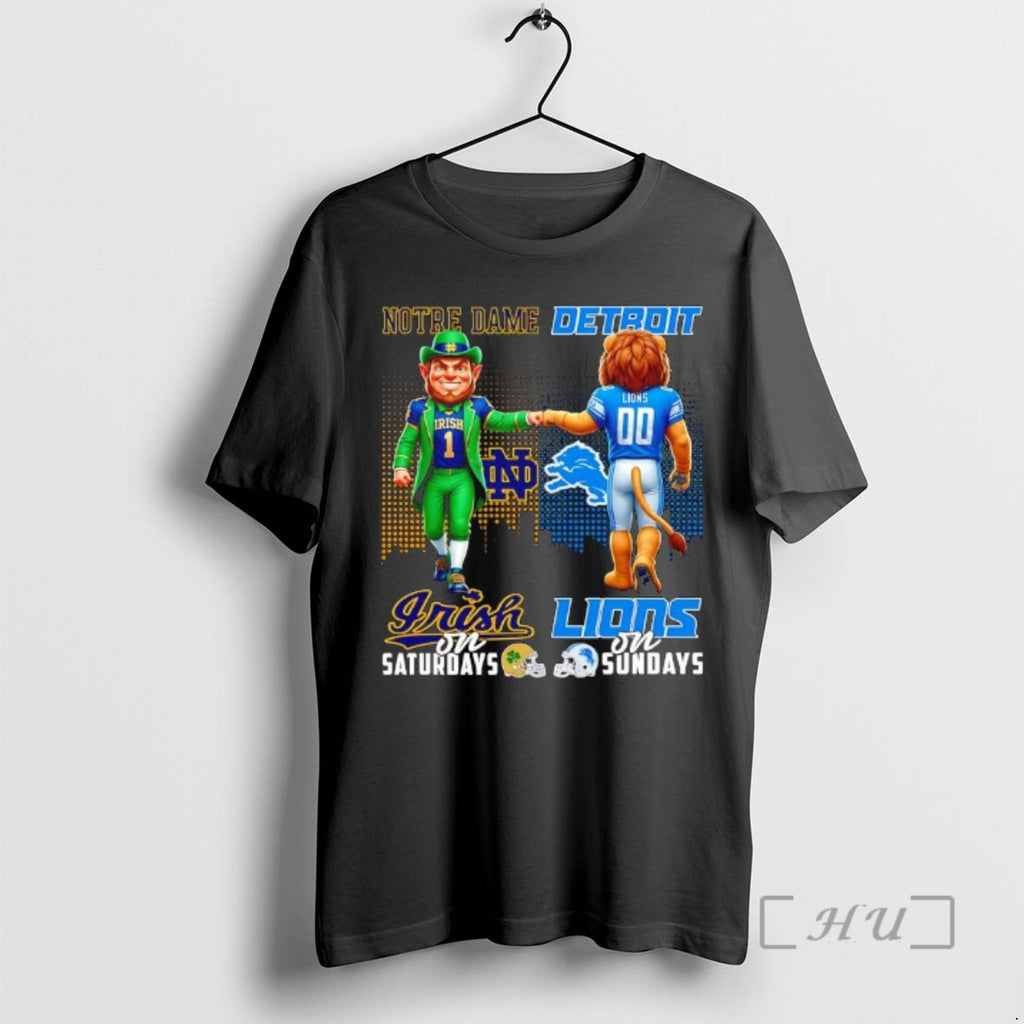 Officials Mascot Of Notre Dame Irish On Saturdays And Detroit Lions On Sundays Premium
