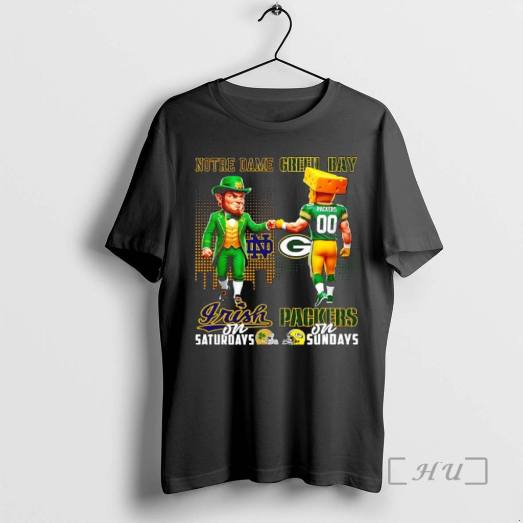 Officials Mascot Of Notre Dame Irish On Saturdays And Green Bay Packers On Sundays Premium