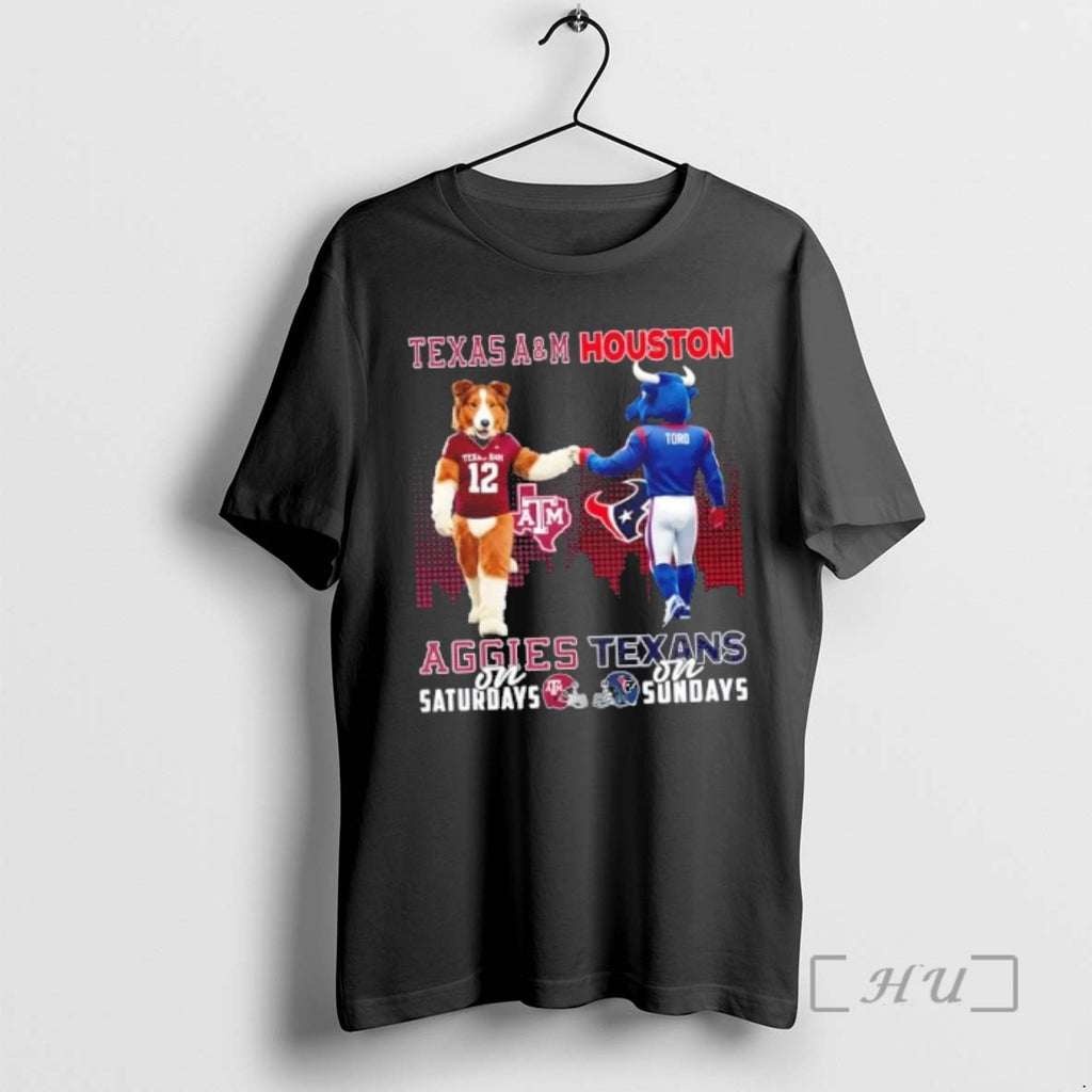 Officials Mascots Texas Am Aggies On Saturdays X Houston Texans On Sundays Skyline Premium