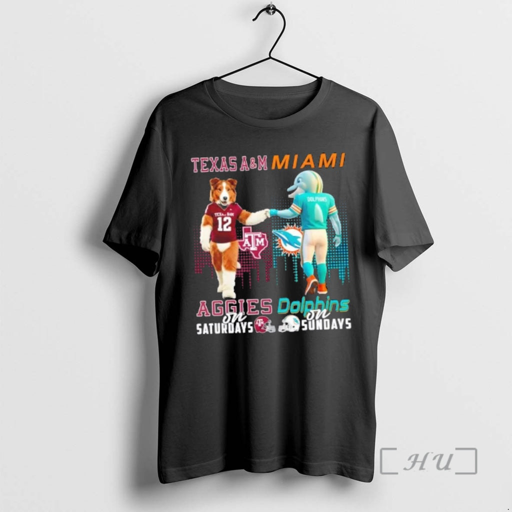 Officials Mascots Texas Am Aggies On Saturdays X Miami Dolphins On Sundays Skyline Premium