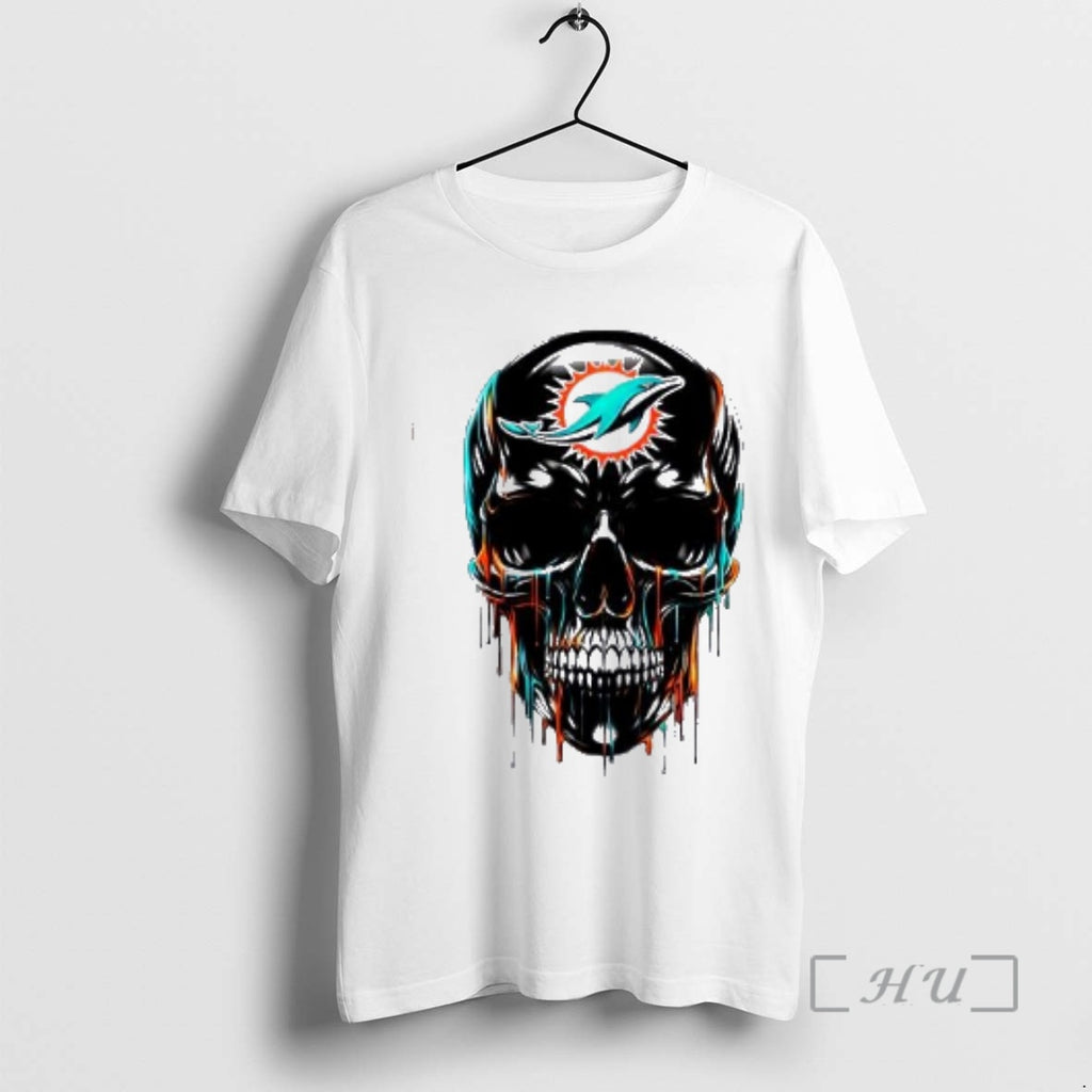 Officials Miami Dolphins Skull Black Art