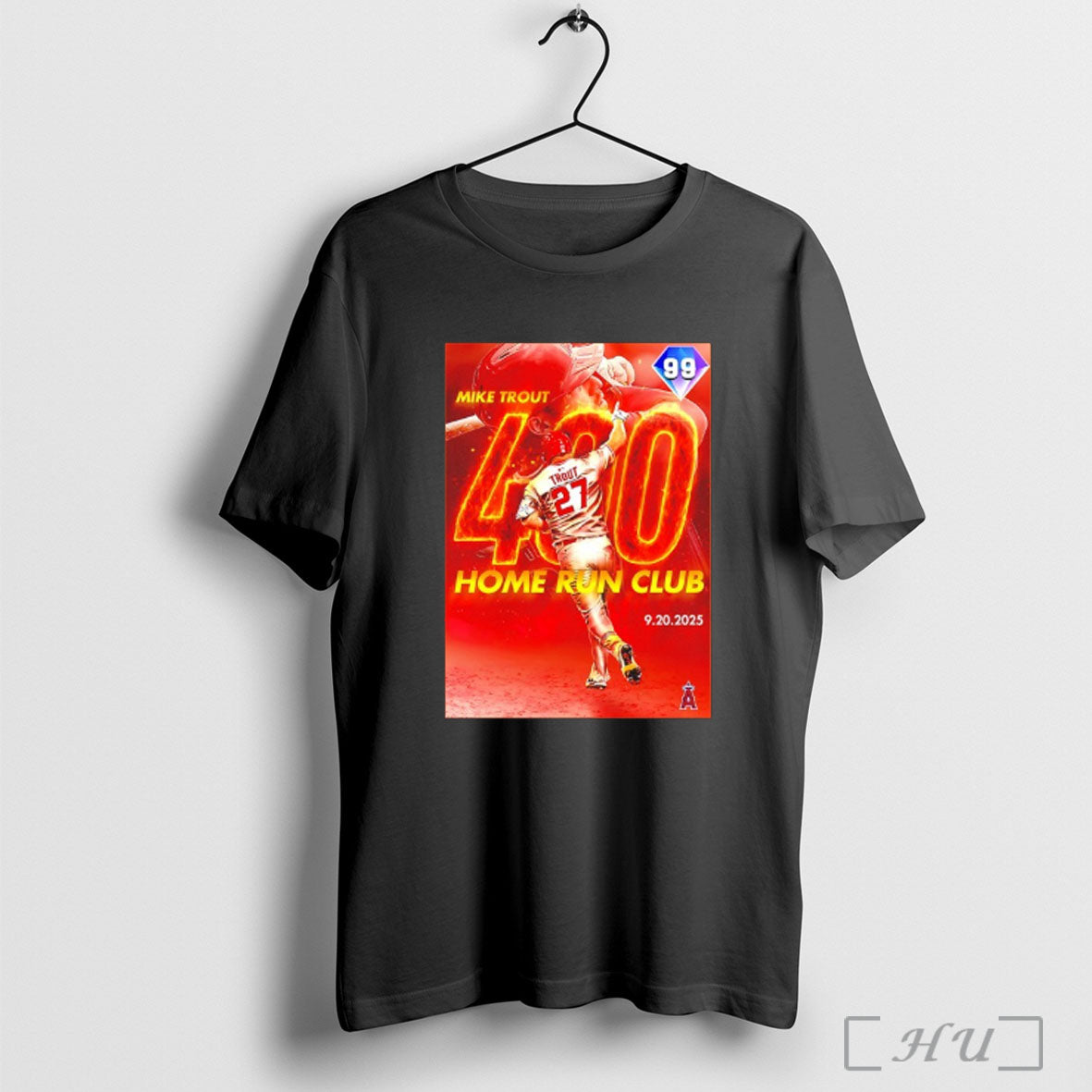 Officials Mike Trout 400 Home Run Club Card Is Here T Shirt