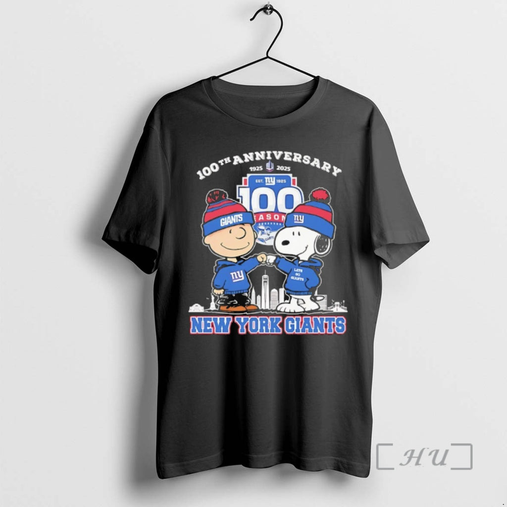 Officials Peanuts X New York Giants 1925 2025 100th Anniversary