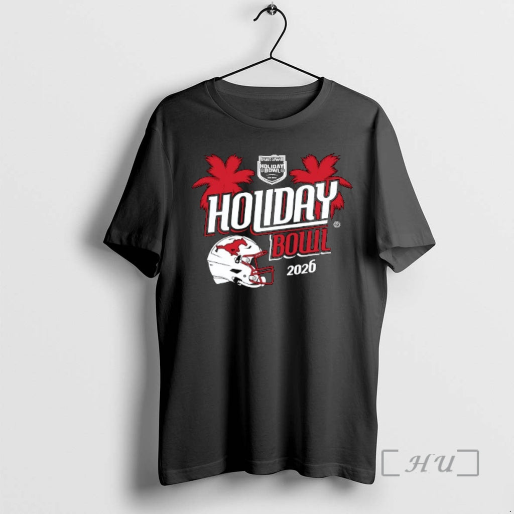 Officials Smu Mustangs 2025 Holiday Bowl Helmet Logo