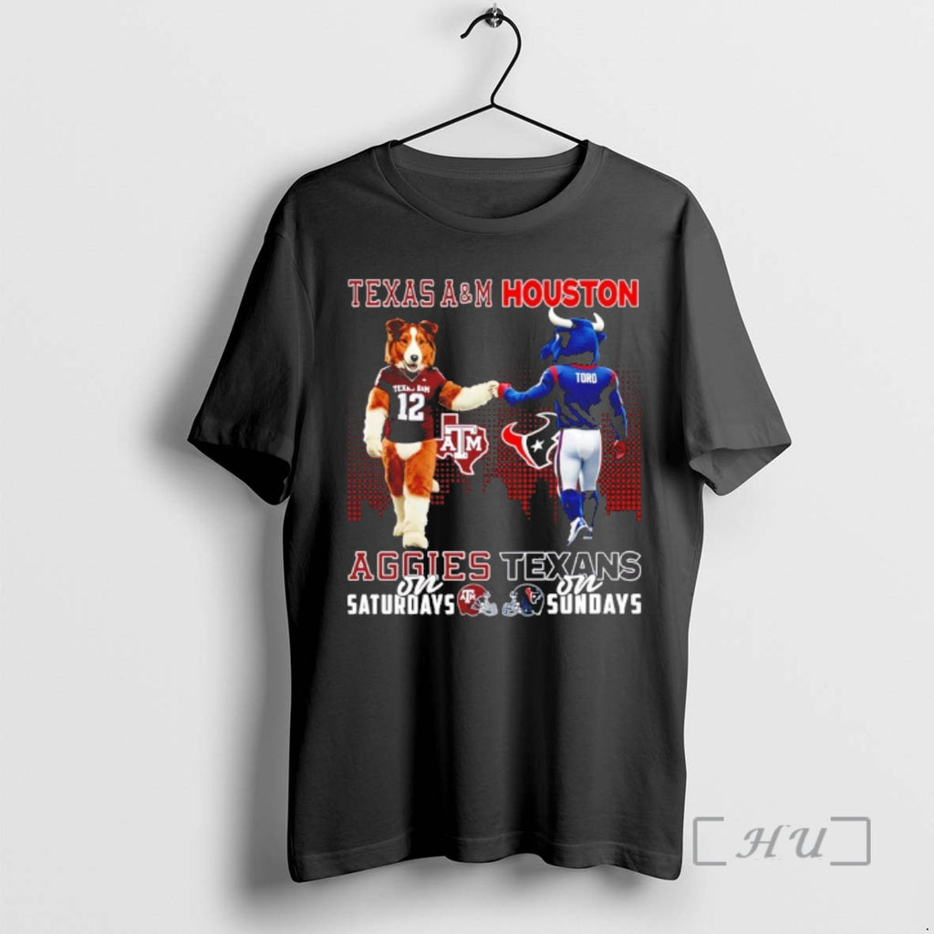 Officials Texas Am Aggies On Saturdays Vs Houston Texans On Sundays Mascot Skyline Premium