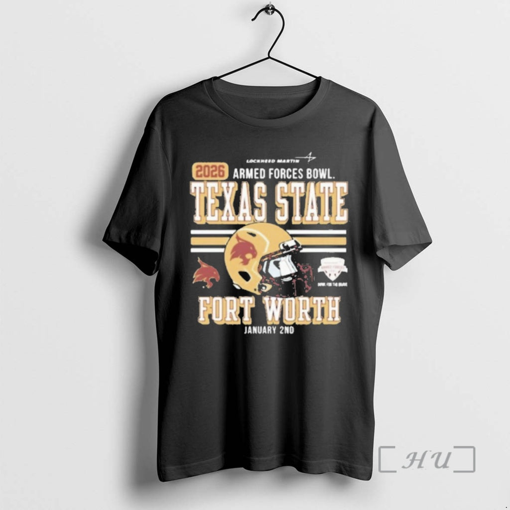 Officials Texas State Fort Worth University Football Armed Forces Bowl Bound Jan 2 2026 Helmet