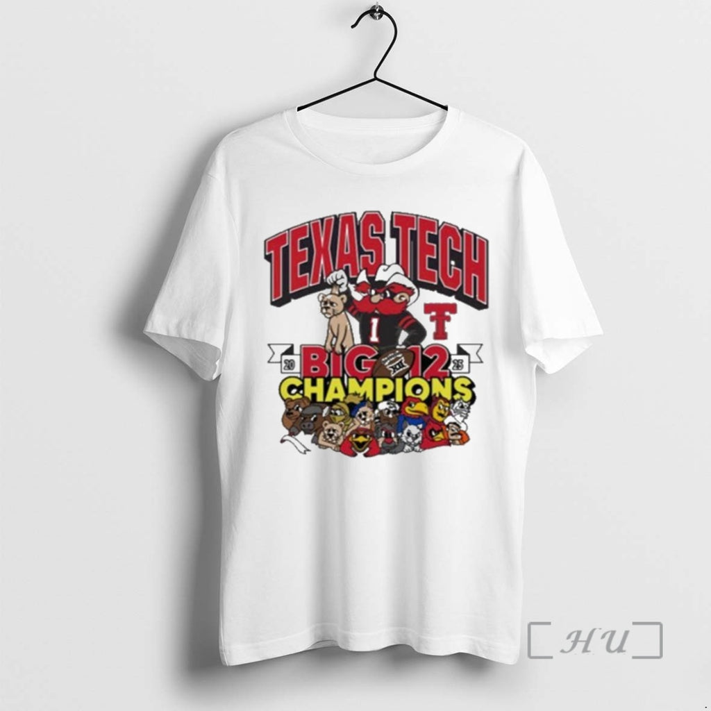 Officials Texas Tech Red Raiders Victory Winning Big 12 Football Champs Mascots Premium T Shirts