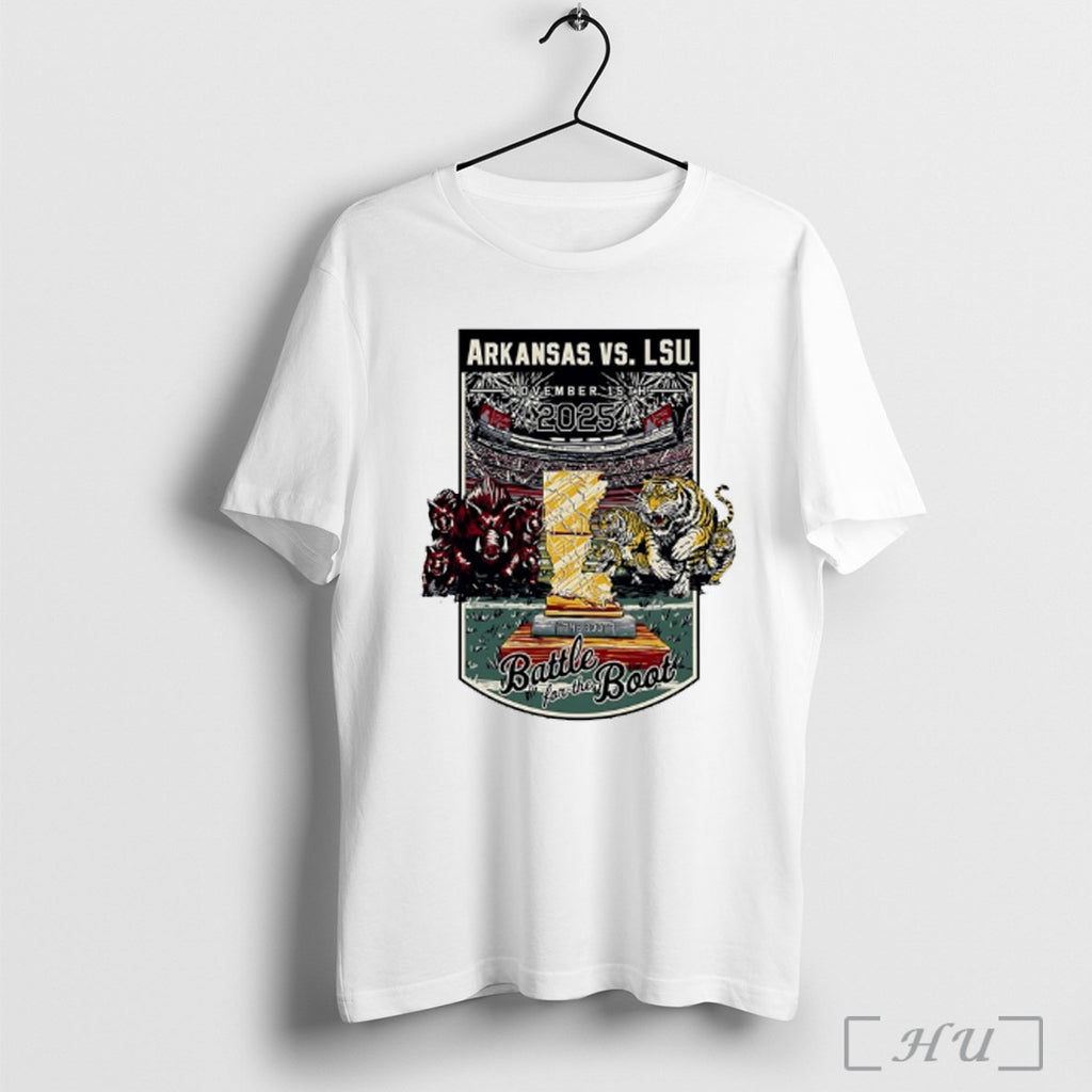 Officials The Boot Lsu Vs Arkansas 2025 Game Day Mascot T Shirt
