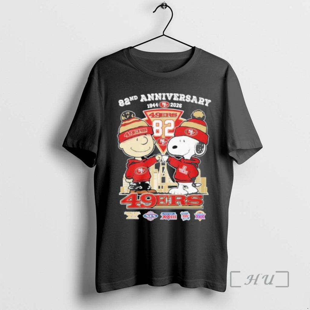 Officials The Peanuts Fist Bump X Sf 49ers 82nd Anniversary