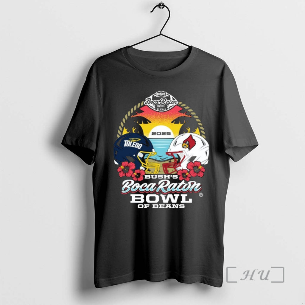 Officials Toledo Rocket Vs Louisville Cardinals 2025 Boca Raton Bowl Of Beans Helmet Premium