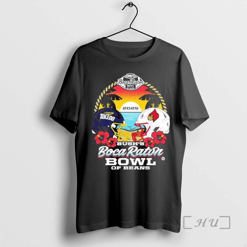 Officials Toledo Rocket Vs Louisville Cardinals Bushs Boca Raton Bowl Of Beans 2025 Helmet Premium