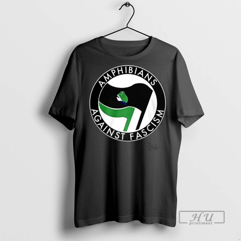 Officials Trending Amphibians Against Fascism Frog Flag Graphic Tee Shirt Sweatshirt Hoodies