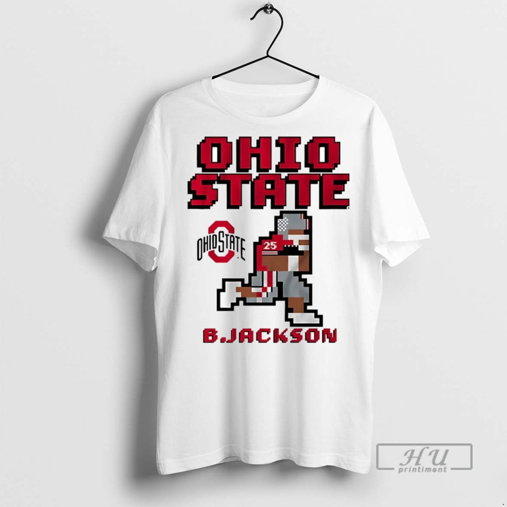 Officials Trending Bo Jackson Pixel Running Ohio State Football T Shirt Sweatshirt Hoodies