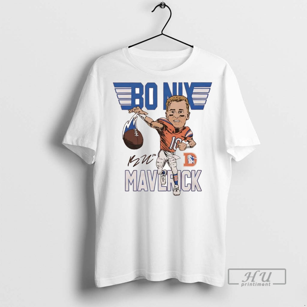 Officials Trending Bo Nix Maverick Signature Broncos Superstar T Shirt Sweatshirt Hoodies