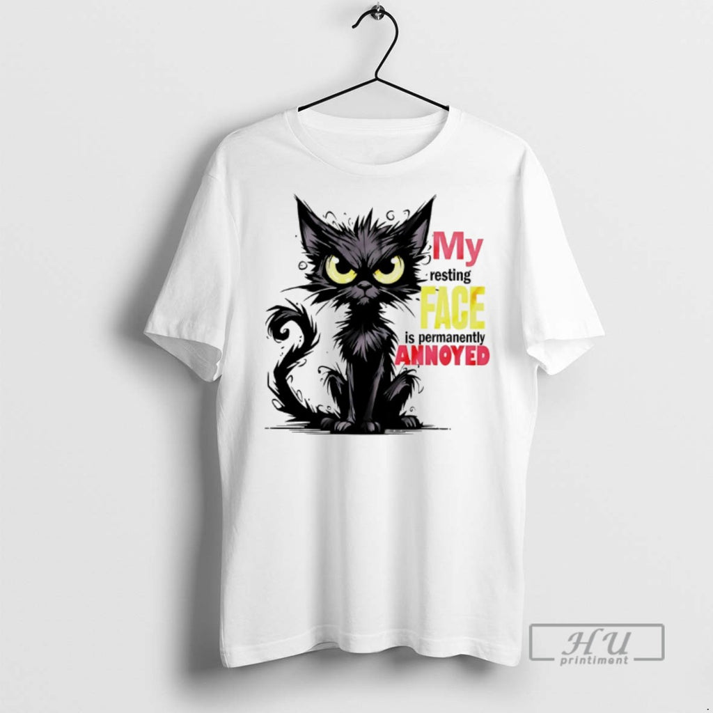 Officials Trending Cat My Resting Face Is Permanently Annoyed T Shirt Sweatshirt Hoodies