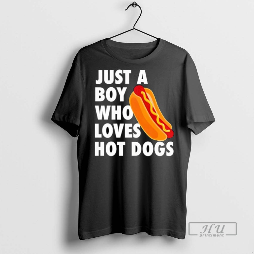 Officials Trending Just A Boy Who Loves Hot Dogs T Shirt Sweatshirt Hoodies