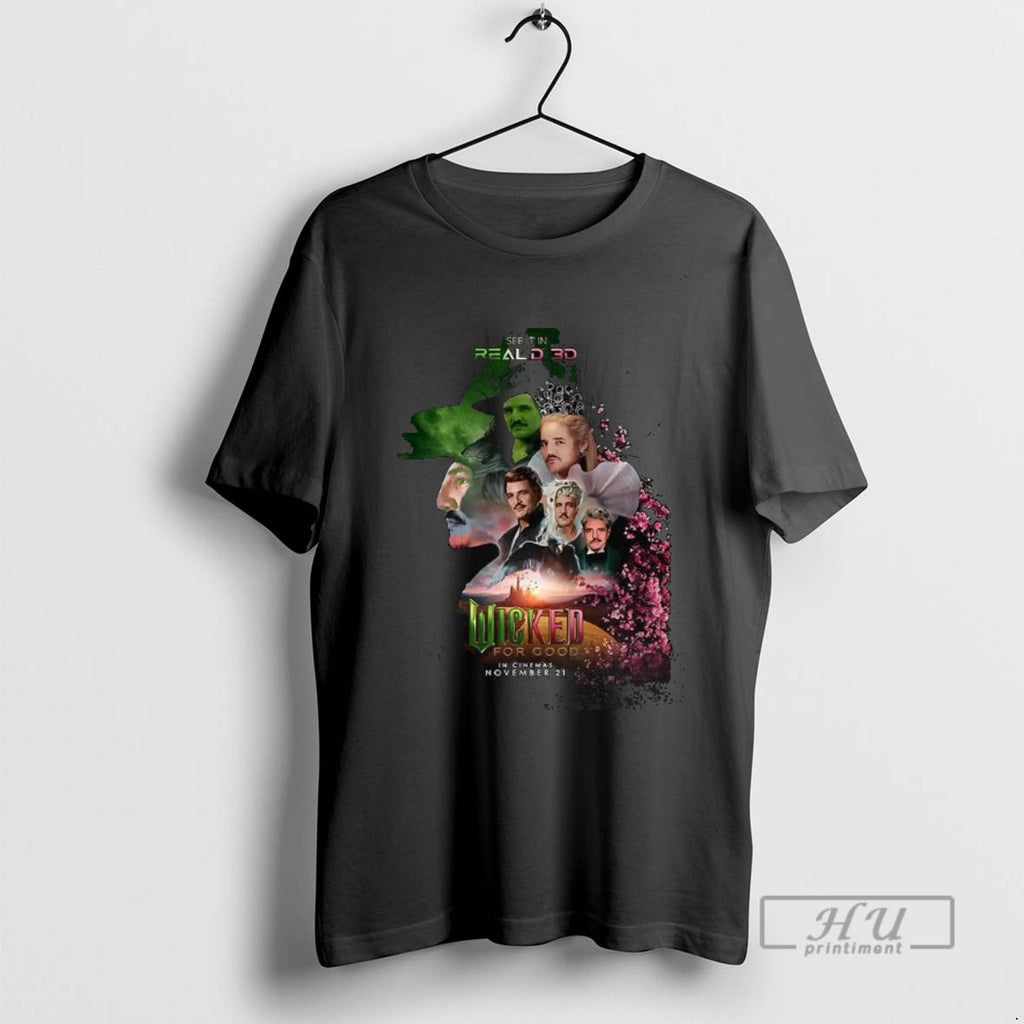 Officials Trending Pedro Pascal Wicked For Good Meme Graphic Tee Shirt Sweatshirt Hoodies