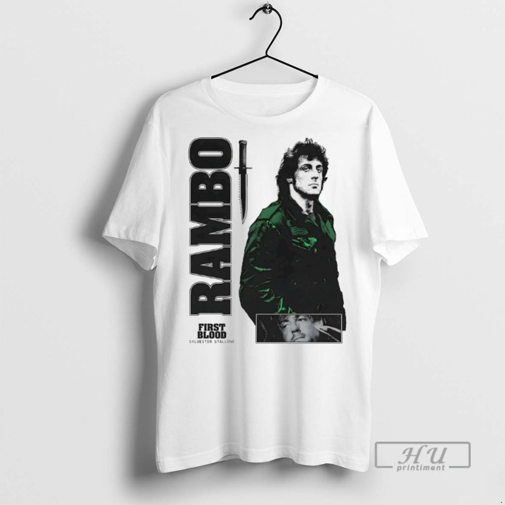Officials Trending Rambo First Blood Sylvester Stallone T Shirt Sweatshirt Hoodies